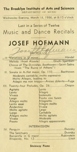 josef hofmann program
